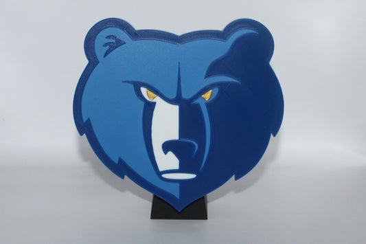 Memphis Grizzlies 3D printed Logo Sign Wall Desk Shelf Art
