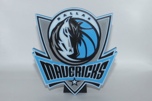 Dallas Mavericks 3D printed Logo Sign Wall Desk Shelf Art