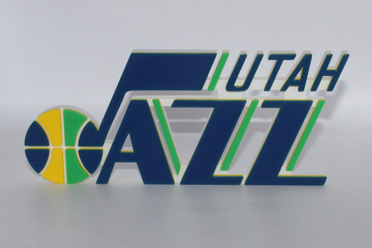 Utah Jazz 3D printed Logo Sign Wall Desk Shelf Art