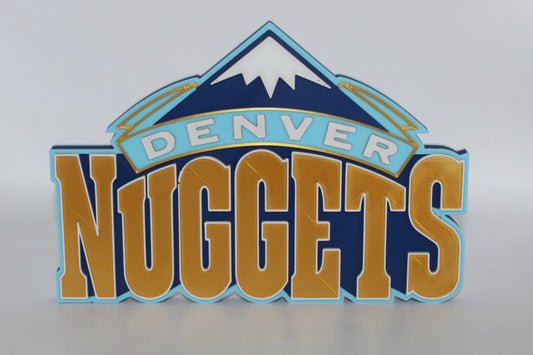 Denver Nuggets 3D printed Logo Sign Wall Desk Shelf Art