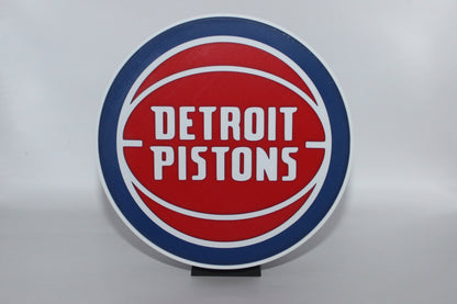 Detroit Pistons 3D printed Logo Sign Wall Desk Shelf Art