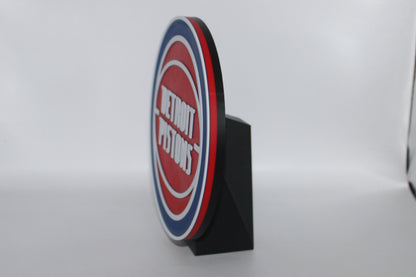 Detroit Pistons 3D printed Logo Sign Wall Desk Shelf Art