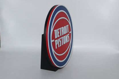 Detroit Pistons 3D printed Logo Sign Wall Desk Shelf Art