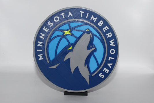 Minnesota Timberwolves 3D printed Logo Sign Wall Desk Shelf Art