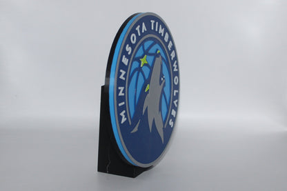 Minnesota Timberwolves 3D printed Logo Sign Wall Desk Shelf Art