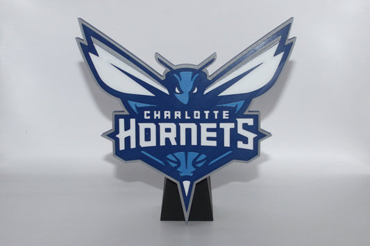 Charlotte Hornets 3D printed Logo Sign Wall Desk Shelf Art
