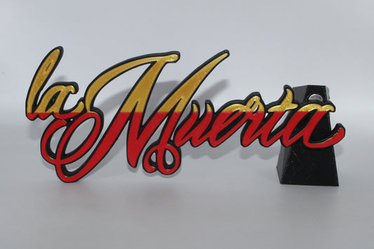 La Muerta 3D printed Logo Sign Wall Desk Shelf Art