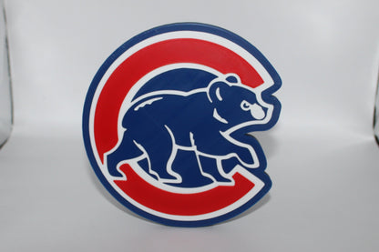 Chicago Cubs, MLB 3D printed Logo Sign Wall Desk Shelf Art
