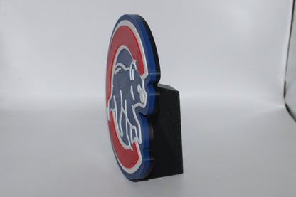 Chicago Cubs, MLB 3D printed Logo Sign Wall Desk Shelf Art