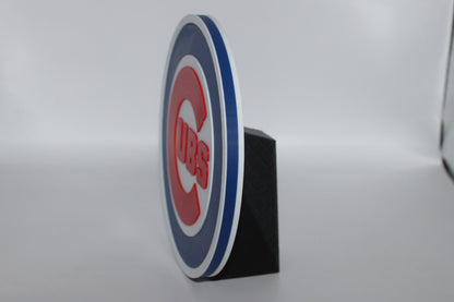 Chicago Cubs, MLB 3D printed Logo Sign Wall Desk Shelf Art