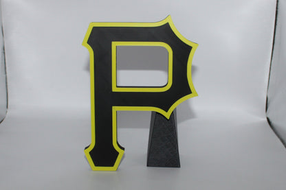 Pittsburgh Pirates, MLB 3D printed Logo Sign Wall Desk Shelf Art