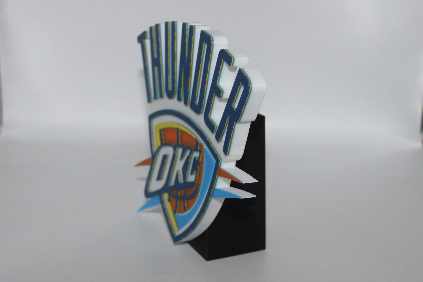 Oklahoma city Thunder 3D printed Logo Sign Wall Desk Shelf Art