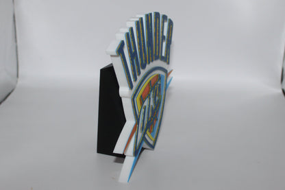 Oklahoma city Thunder 3D printed Logo Sign Wall Desk Shelf Art
