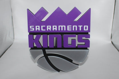 Sacramento Kings 3D printed Logo Sign Wall Desk Shelf Art