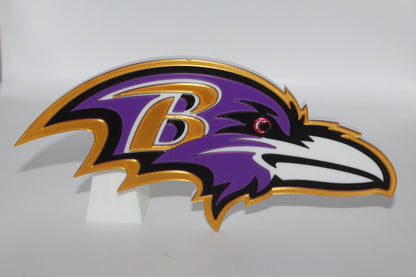 Baltimore Ravens, National Football League 3D printed Logo Sign Wall Desk Shelf Art