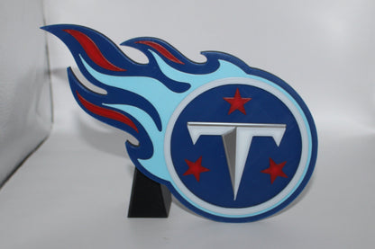 Tennessee Titans, National Football League 3D printed Logo Sign Wall Desk Shelf Art