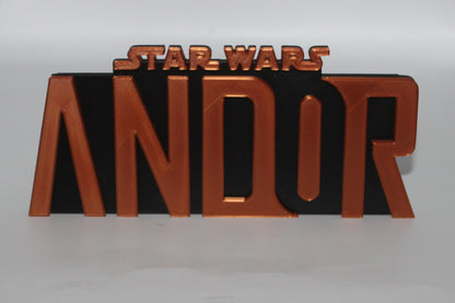 Andor 3D printed Logo Sign Wall Desk Shelf Art