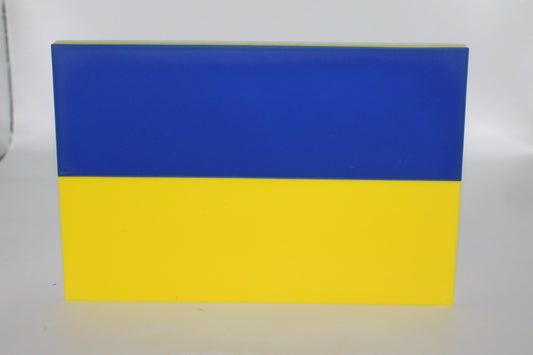 Ukraine Flag 3D printed Logo Sign Wall Desk Shelf Art