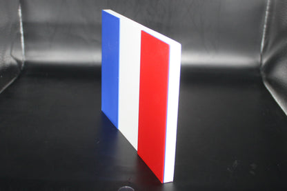 France Flag 3D printed Logo Sign Wall Desk Shelf Art