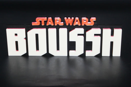 Star Wars Boussh 3D printed Logo Art