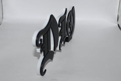 Dio 3D printed Logo Sign Wall Desk Shelf Art