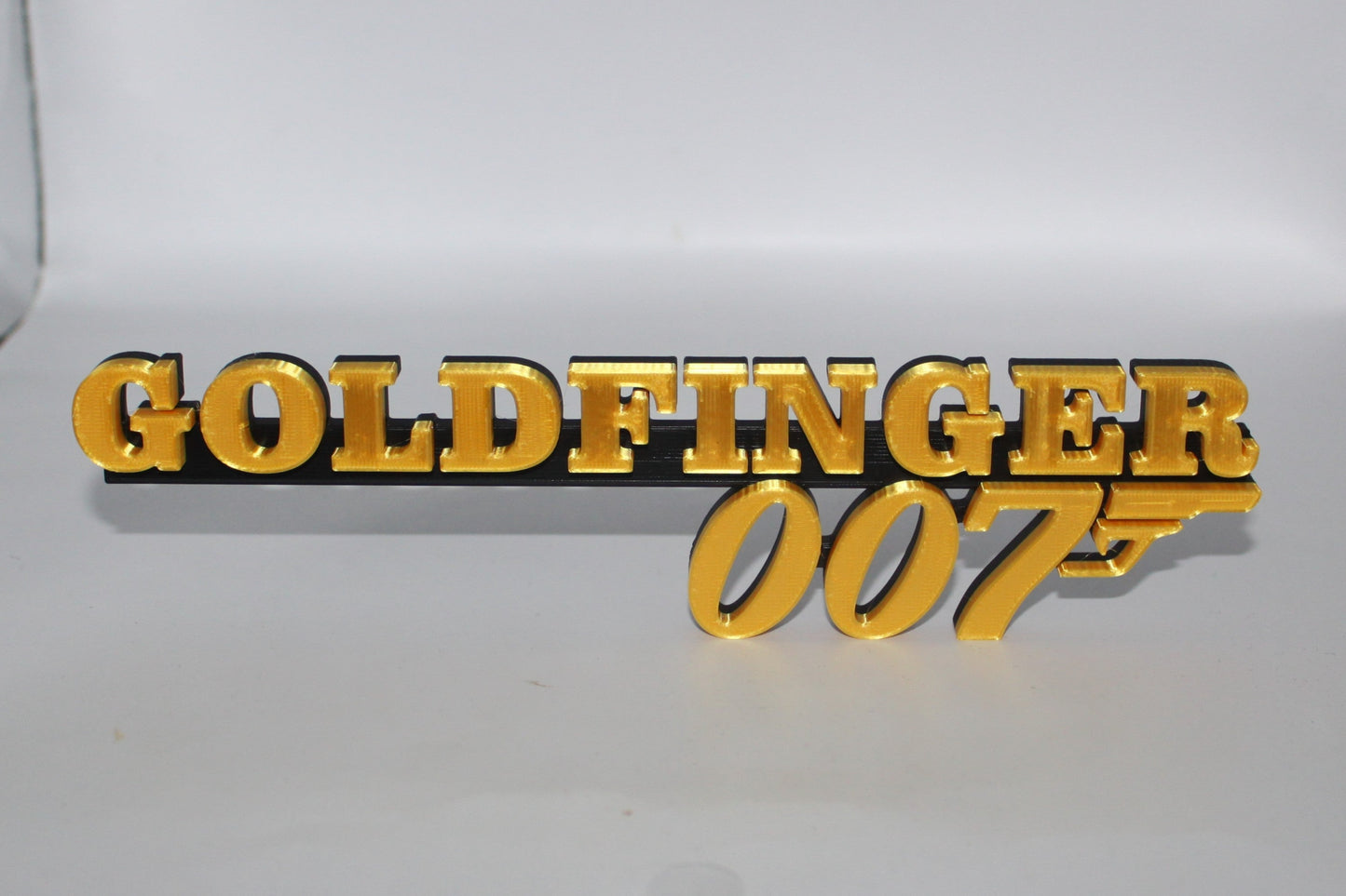 Goldfinger, 007 James Bond 3D printed Logo Sign Wall Desk Shelf Art