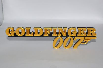 Goldfinger, 007 James Bond 3D printed Logo Sign Wall Desk Shelf Art