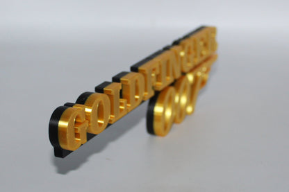 Goldfinger, 007 James Bond 3D printed Logo Sign Wall Desk Shelf Art