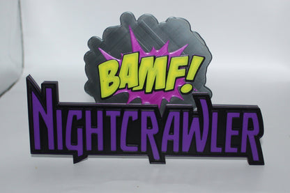 Nightcrawler 3D printed Logo Sign Wall Desk Shelf Art