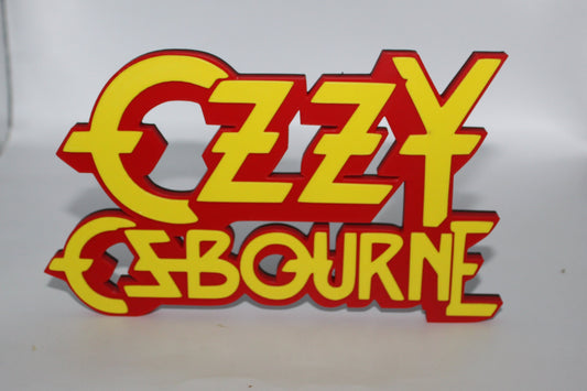 Ozzy Ozbourne 3D printed Logo Sign Wall Desk Shelf Art