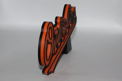 Baltimore Orioles 3D printed Logo Sign Wall Desk Shelf Art