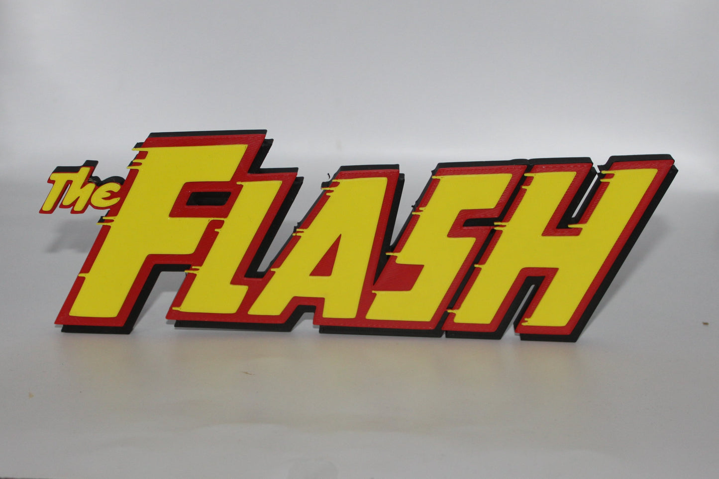 Flash 3D printed Logo Sign Wall Desk Shelf Art