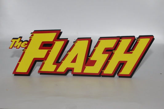 Flash 3D printed Logo Sign Wall Desk Shelf Art