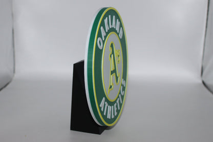 Oakland Athletics 3D printed Logo Sign Wall Desk Shelf Art
