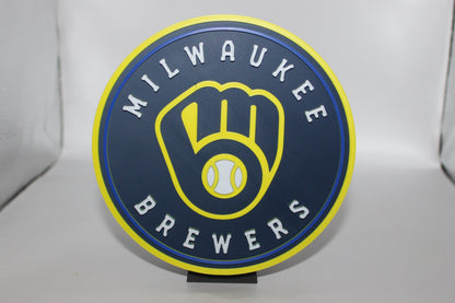 Milwaukee Brewers 3D printed Logo Sign Wall Desk Shelf Art