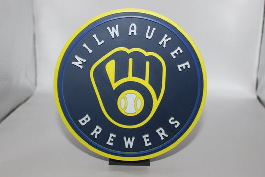 Milwaukee Brewers 3D printed Logo Sign Wall Desk Shelf Art