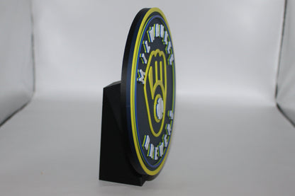 Milwaukee Brewers 3D printed Logo Sign Wall Desk Shelf Art