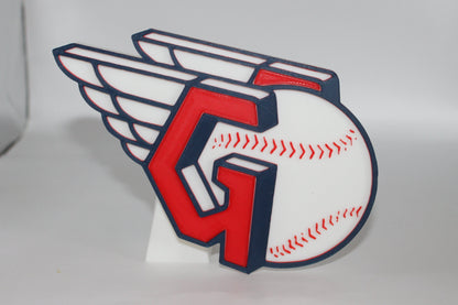 Cleveland Guardians, 3D printed Logo Sign Wall Desk Shelf Art