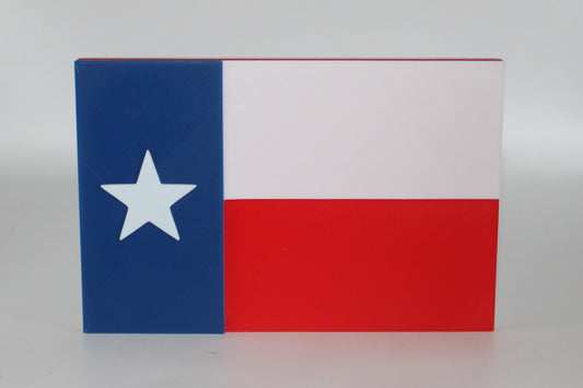 Texas Flag 3D printed Logo Sign Wall Desk Shelf Art