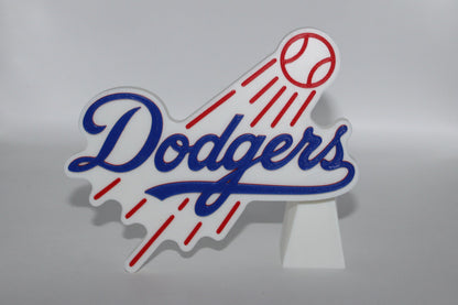 Los Angeles Dodgers 3D printed Logo Sign Wall Desk Shelf Art