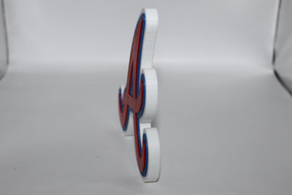 Atlanta Braves, MLB 3D printed Logo Sign Wall Desk Shelf Art