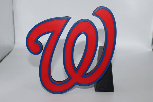 Washington Nationals , MLB 3D printed Logo Sign Wall Desk Shelf Art