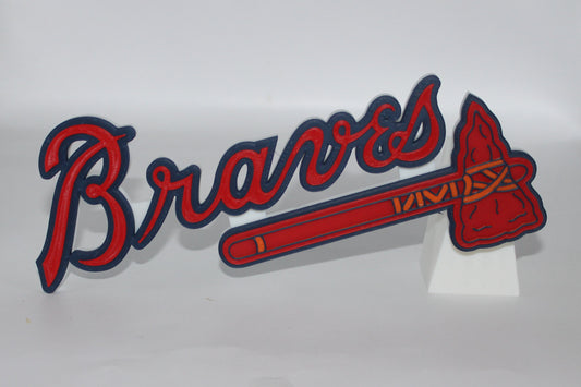 Atlanta Braves, MLB 3D printed Logo Sign Wall Desk Shelf Art