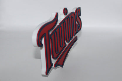 Minnesota Twins , MLB 3D printed Logo Sign Wall Desk Shelf Art
