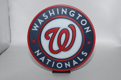 Washington Nationals , MLB 3D printed Logo Sign Wall Desk Shelf Art