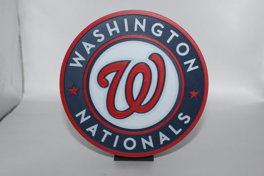 Washington Nationals , MLB 3D printed Logo Sign Wall Desk Shelf Art