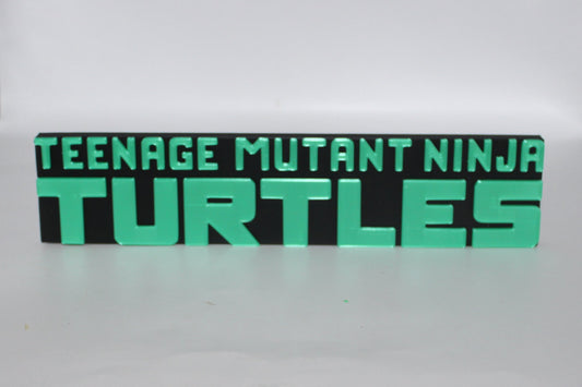 Teenage Mutant Ninja Turtles 3D printed Logo Sign Wall Desk Shelf Art