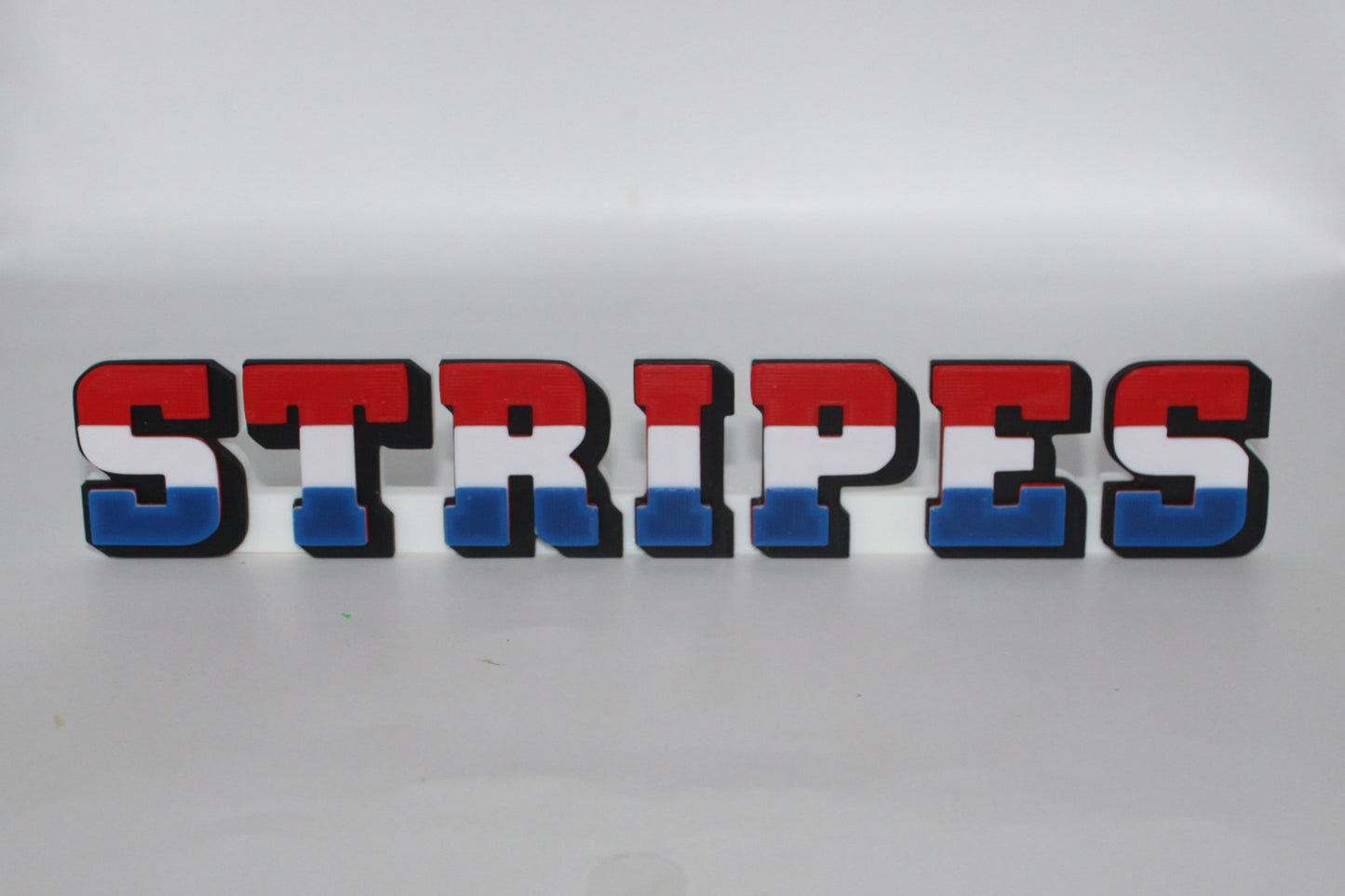 Stripes 3D printed Logo Sign Wall Desk Shelf Art