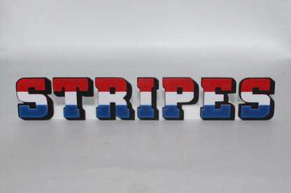 Stripes 3D printed Logo Sign Wall Desk Shelf Art