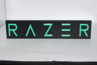 Razer, 3D printed Logo Sign Wall Desk Shelf Art